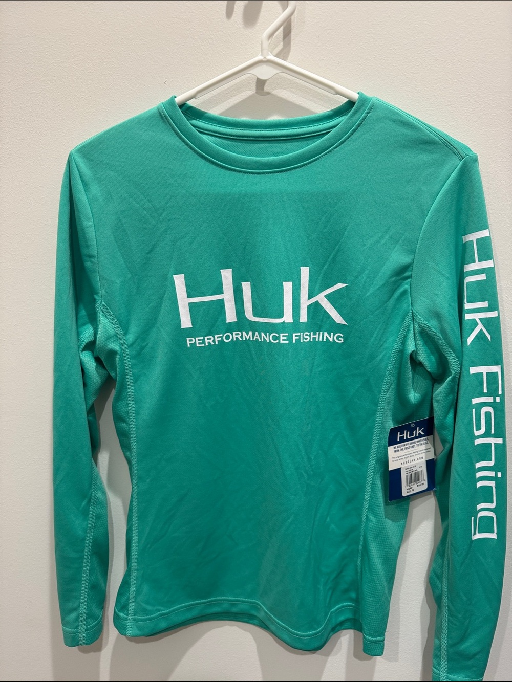 Huk Women's Long Sleeve Performance Top in Teal Green